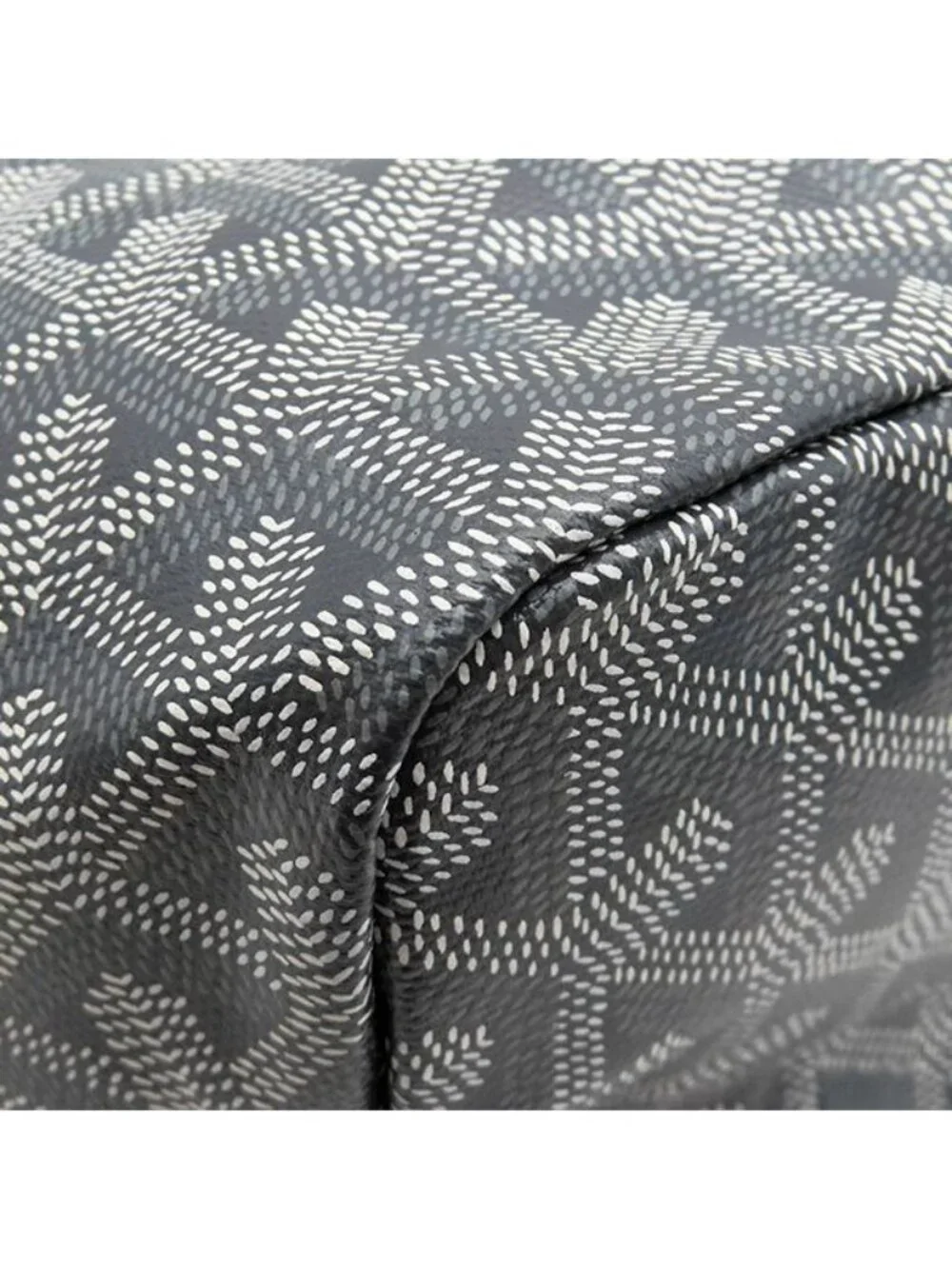 Goyard Tote Saint Louis PM Canvas Din Chevroche Gray Reversible Herringbone